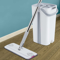 Комплект швабра з відром Clean Pro Mop із системою авто-віджиму для швидкого прибирання CM-1209 White