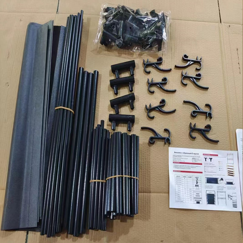 Підлогова стійка для одягу Double Rod телескопічна органайзер з полицями та гачками для аксесуарів DR-8518 Black