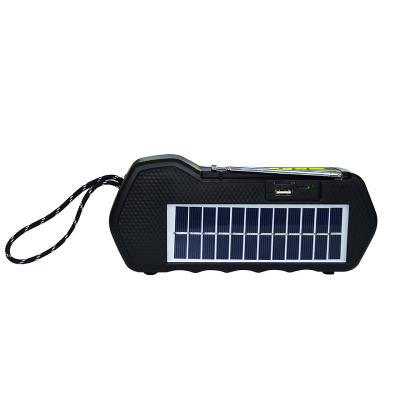 Багатофункціональний LED ліхтар із сонячною панеллю, радіо, MP3 плеєр та функцією повербанку CcLamp CL-823 Bluetooth Чорний