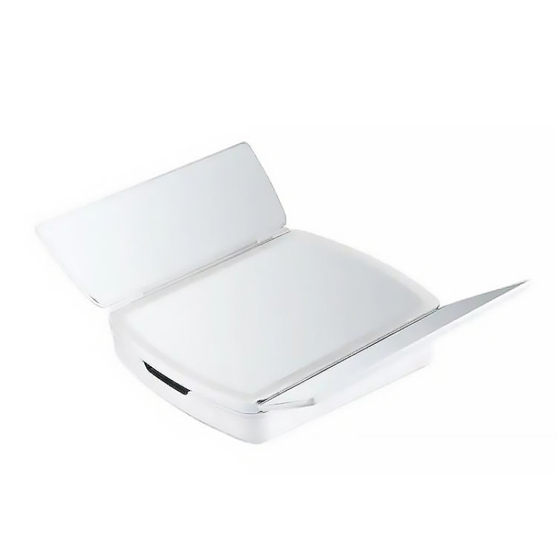 Дзеркало для макіяжу потрійне з LED підсвічуванням та нішою для зберігання косметики регульоване My Foldaway Mirror MA-17 Білий