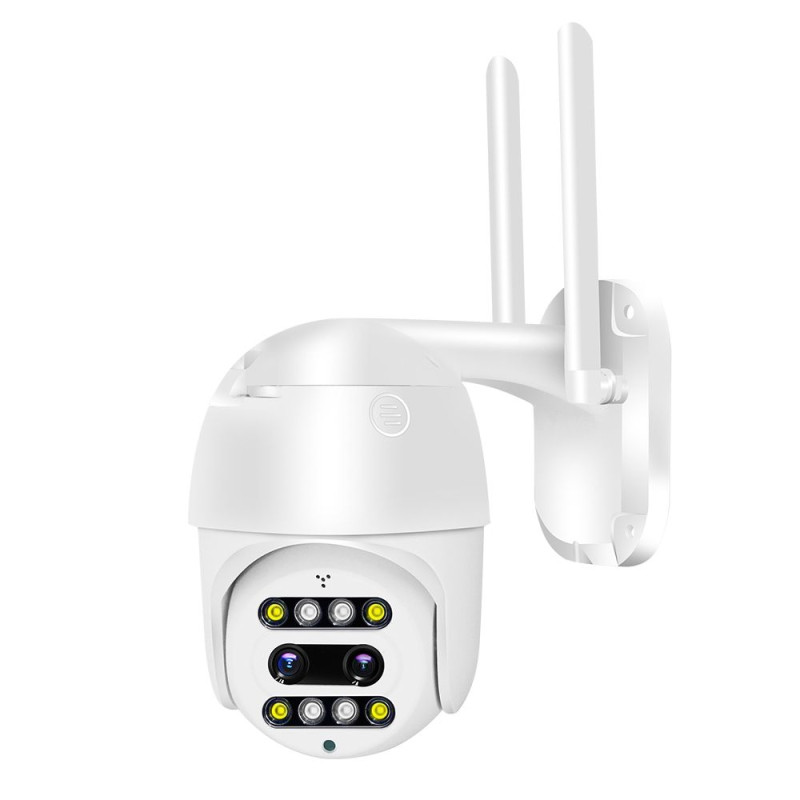 Бездротова WiFi камера відеоспостереження вулична поворотна PTZ WiFi Outdoor Camera CF26 HD1080P 2MP 4мм+12мм White