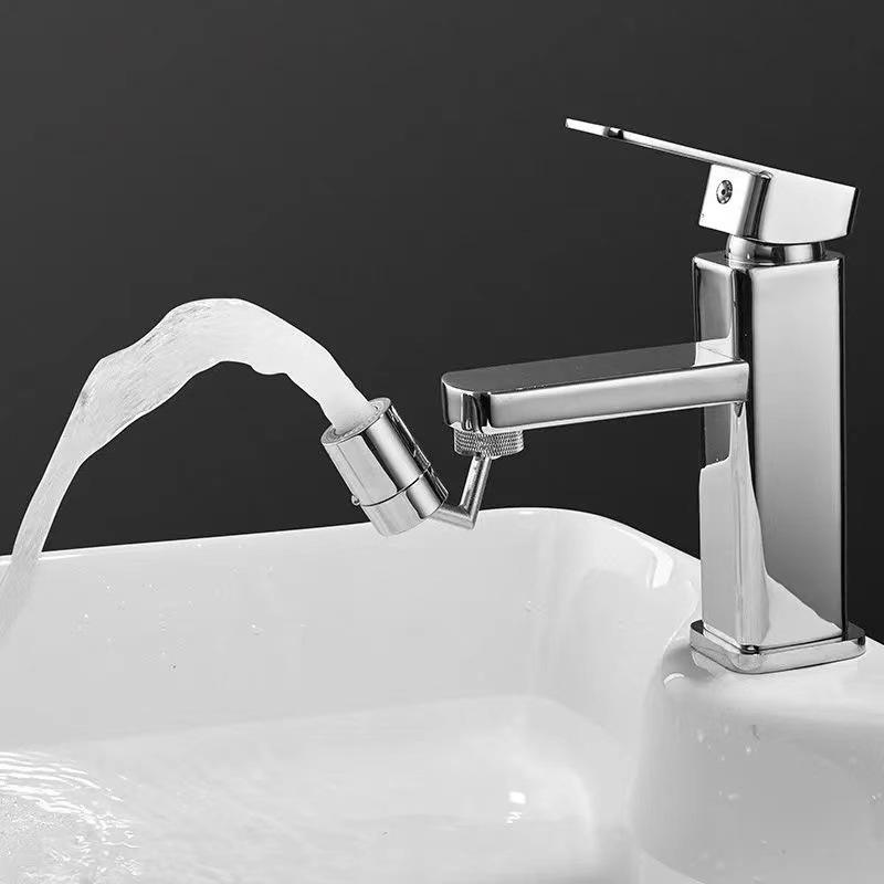 Насадка на кран з поворотом 720° два режими з фільтром проти бризок матрац латунь BauTech Сріблястий