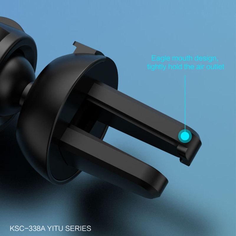 Автомобильный держатель магнитный для телефона на приборную панель с поворотом на 360 градусов пластик Kaku KSC-338B Yitu Series Черно-красный