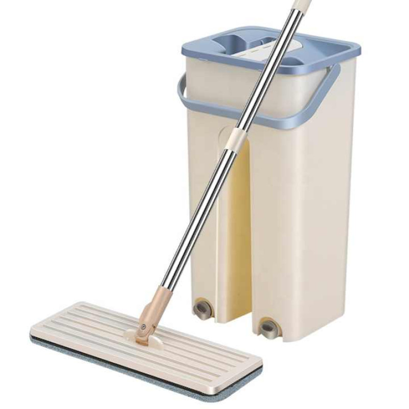 Комплект швабра з відром Clean Pro Mop із системою авто-віджиму для швидкого прибирання CM-1211 White Комплект швабра з відром Clean Pro Mop із системою авто-віджиму для швидкого прибирання CM-1211 White