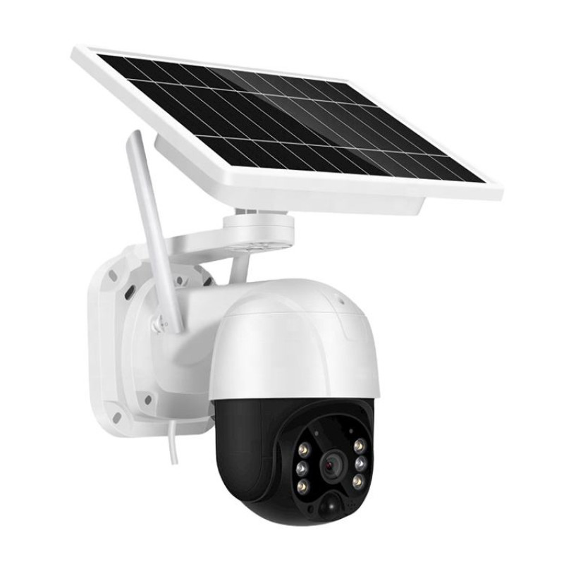 Камера відеоспостереження вулична із сонячною панеллю WIFI Solar Camera ICSEE 3MP FHD-Contains Yachu SIX 18650 Біло-чорний