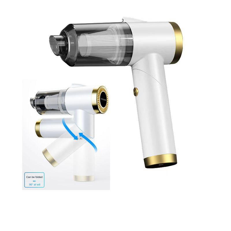 Автомобільний бездротовий пилосос 120Вт з акумулятором 4000мАч складний USB 5V-8.4V Q8 Білий