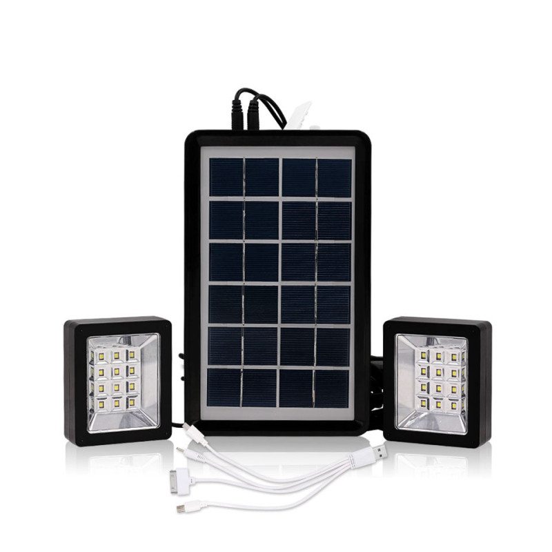 Настінний LED прожектор з двома лампами із сонячною панеллю для кемпінгу Easy Power (EP-05)