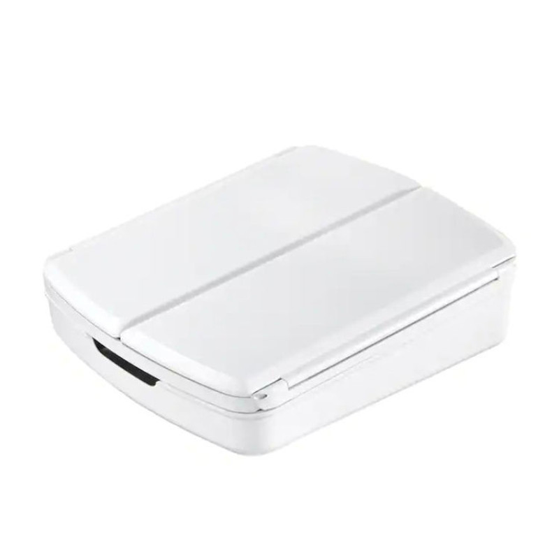 Дзеркало для макіяжу потрійне з LED підсвічуванням та нішою для зберігання косметики регульоване My Foldaway Mirror MA-17 Білий