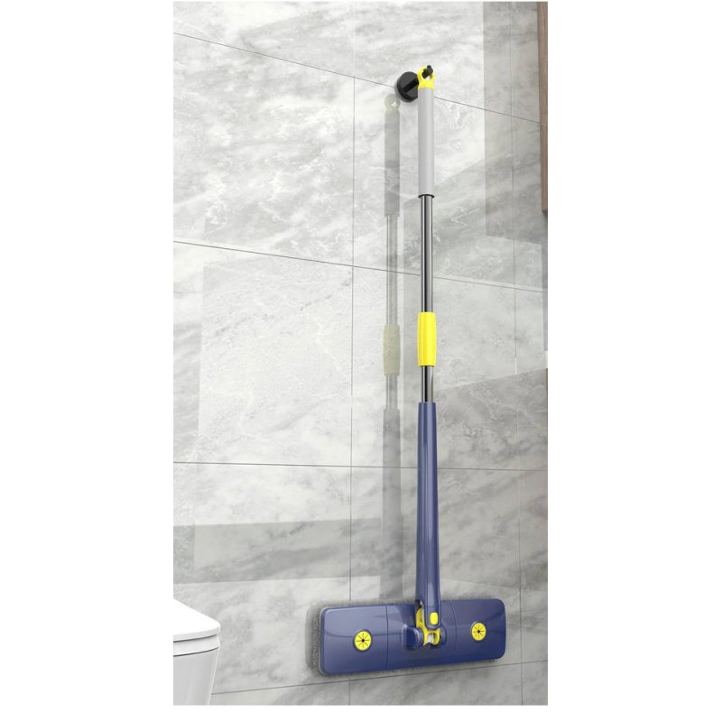 Швабра для миття підлог та вікон з віджимом та телескопічною ручкою мікрофібра MOP 2039 Синій Швабра для миття підлог та вікон з віджимом та телескопічною ручкою мікрофібра MOP 2039 Синій