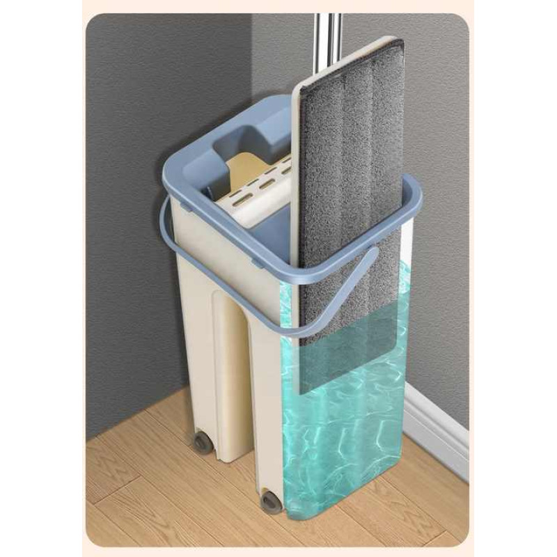 Комплект швабра з відром Clean Pro Mop із системою авто-віджиму для швидкого прибирання CM-1211 White Комплект швабра з відром Clean Pro Mop із системою авто-віджиму для швидкого прибирання CM-1211 White