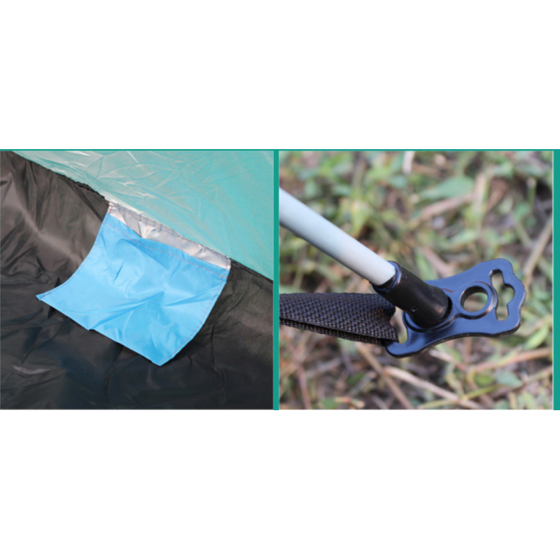 Автоматичний туристичний намет 4-х місний для кемпінгу з козирком Autocamp 200х200х135см AC-1902 Blue