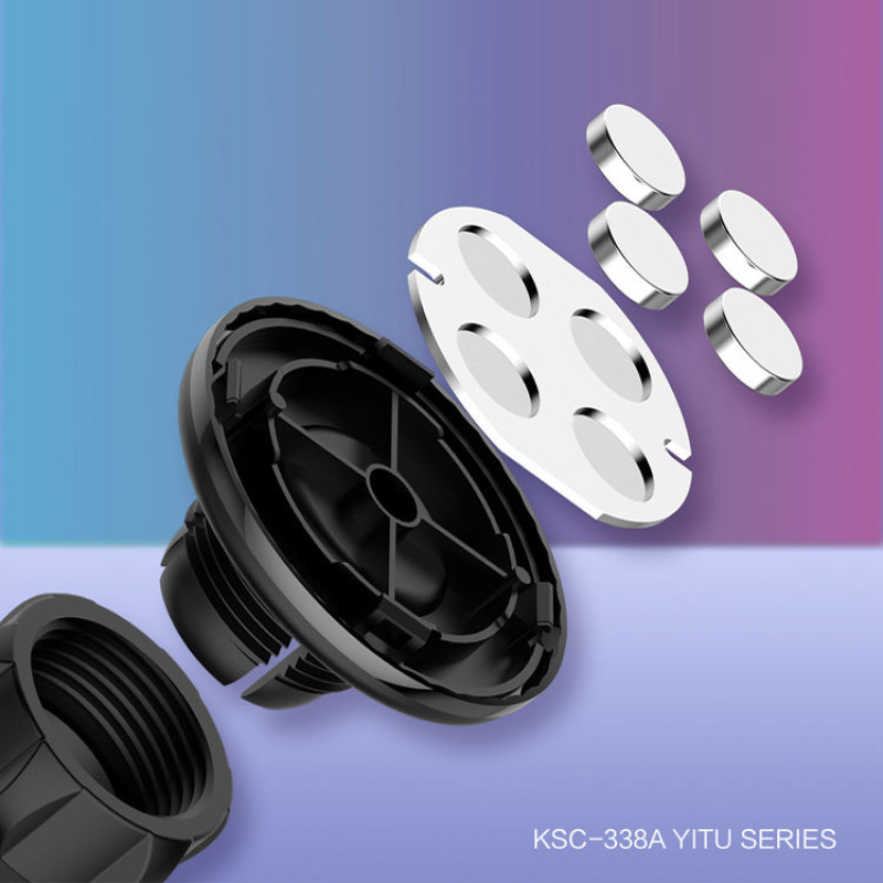 Автомобильный держатель магнитный для телефона на приборную панель с поворотом на 360 градусов пластик Kaku KSC-338B Yitu Series Черно-красный