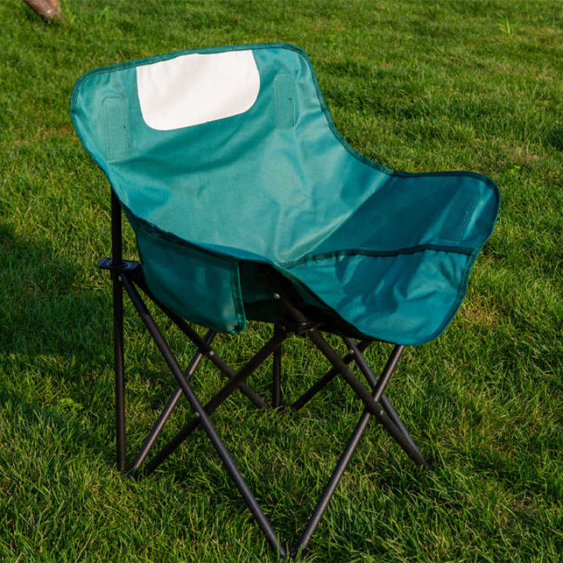 Складаний стілець туристичний зі спинкою 46х46х66см Easy Camping (EC-1214) Green Складаний стілець туристичний зі спинкою 46х46х66см Easy Camping (EC-1214) Green