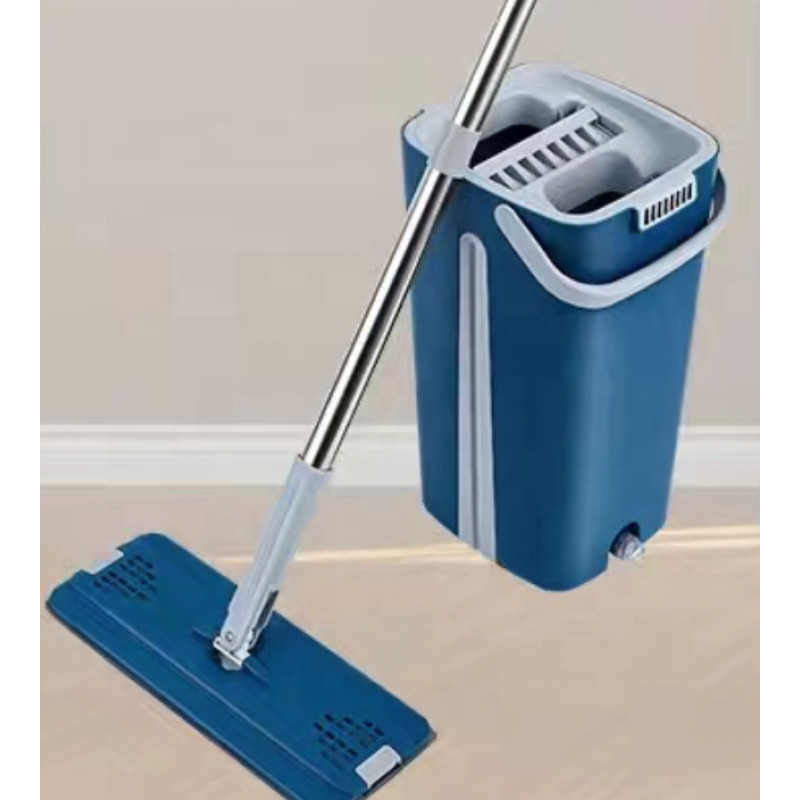 Комплект швабра з відром Clean Pro Mop із системою авто-віджиму для швидкого прибирання CM-1209 Blue