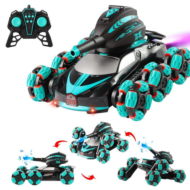 Радіокерований стріляючий танк Laser Tank машинка тривісний з пультом радіокерування 2.4GHz до 50м 667-9A Black/Blue