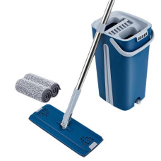 Комплект швабра з відром Clean Pro Mop із системою авто-віджиму для швидкого прибирання CM-1209 Blue