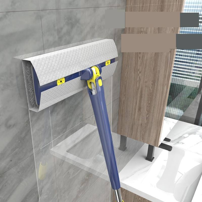 Швабра для миття підлог та вікон з віджимом та телескопічною ручкою мікрофібра MOP 2039 Синій Швабра для миття підлог та вікон з віджимом та телескопічною ручкою мікрофібра MOP 2039 Синій