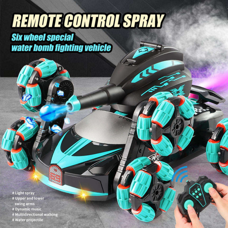 Радіокерований стріляючий танк Laser Tank машинка тривісний з пультом радіокерування 2.4GHz до 50м 667-9A Black/Blue