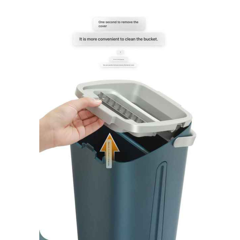 Комплект швабра з відром Clean Pro Mop із системою авто-віджиму для швидкого прибирання CM-1209 Blue