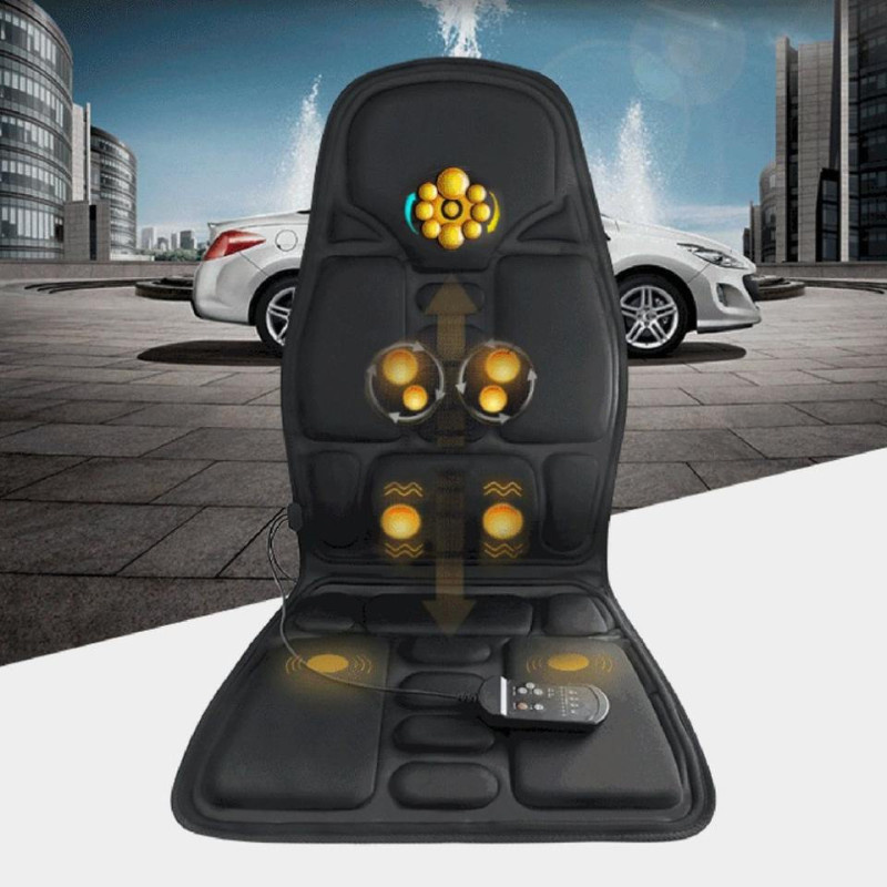 Масажне накидка на крісло вібраційна з пультом керування для дому та автомобіля Massage Seat Чорний Масажне накидка на крісло вібраційна з пультом керування для дому та автомобіля Massage Seat Чорний