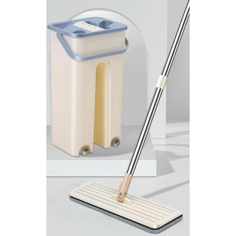 Комплект швабра з відром Clean Pro Mop із системою авто-віджиму для швидкого прибирання CM-1211 White Комплект швабра з відром Clean Pro Mop із системою авто-віджиму для швидкого прибирання CM-1211 White