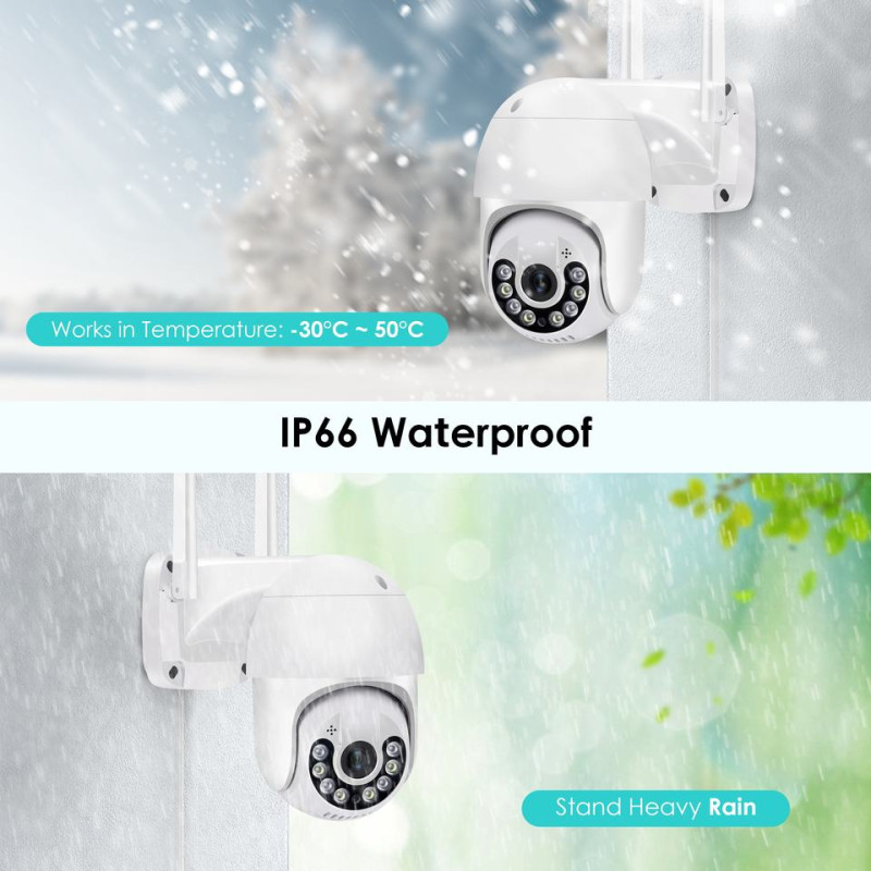 Камера відеоспостереження вулична PTZ WiFi Outdoor Camera Yachu ICSEE 5MP Білий
