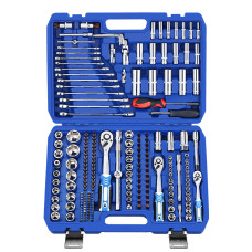 Набор инструментов из 216 предметов хромованадиевая сталь для ремонта и обслуживания в пластиковом кейсе 11кг Green