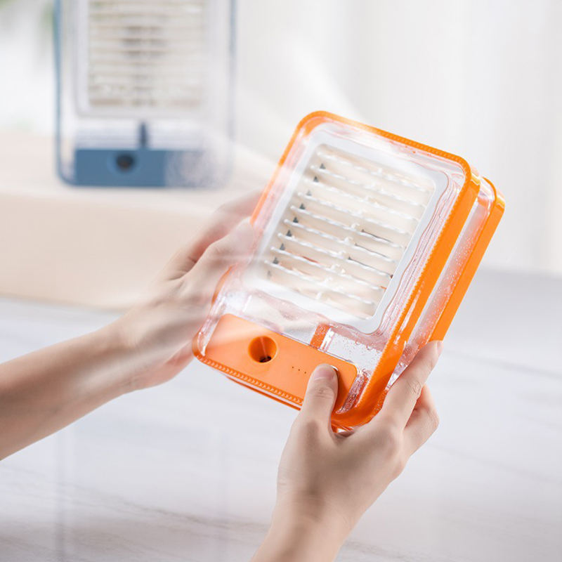 Зволожувач повітря з вентилятором та підсвічуванням USB 4Вт 13.8*5.5*17.8см Orange (NT9877)