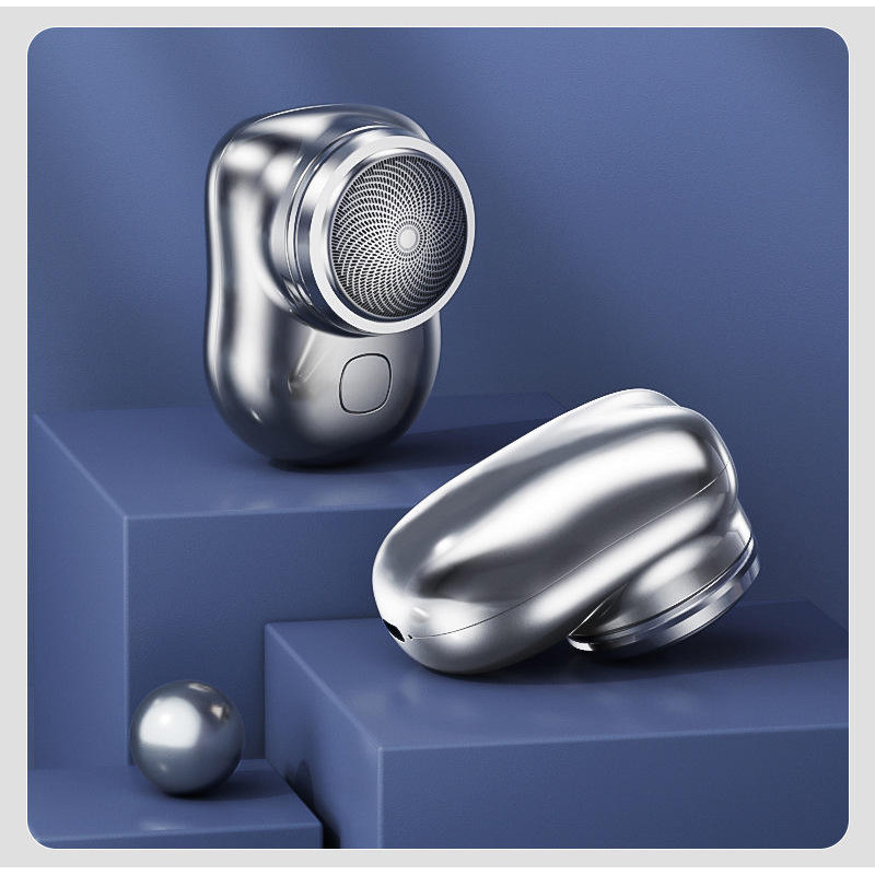 Портативна туристична бритва для добової щетини USB з вбудованим акумулятором Silver Портативна туристична бритва для добової щетини USB з вбудованим акумулятором Silver