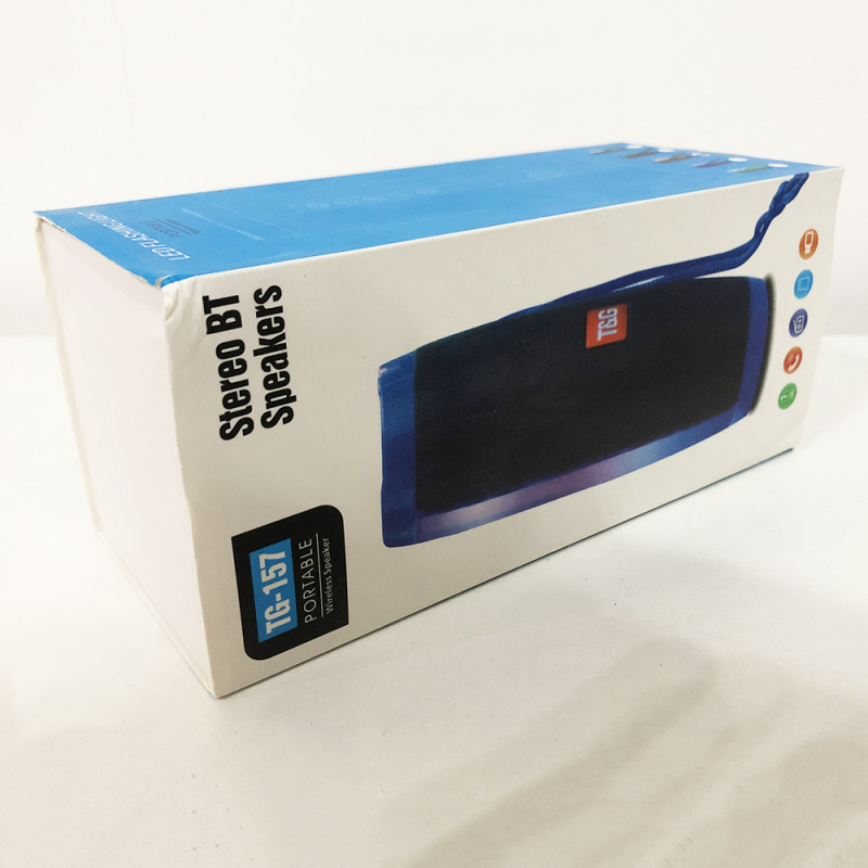 Портативна Bluetooth-колонка з різнокольоровим підсвічуванням Hangout Speaker (TG-157) Black