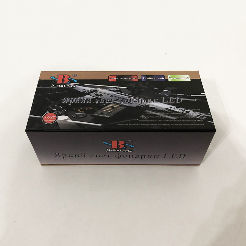 Ручний ліхтар компактний туристичний з 5 режимами роботи zoom microUSB акумуляторний 18650 метал Bailong BL-1860-T6 Чорний