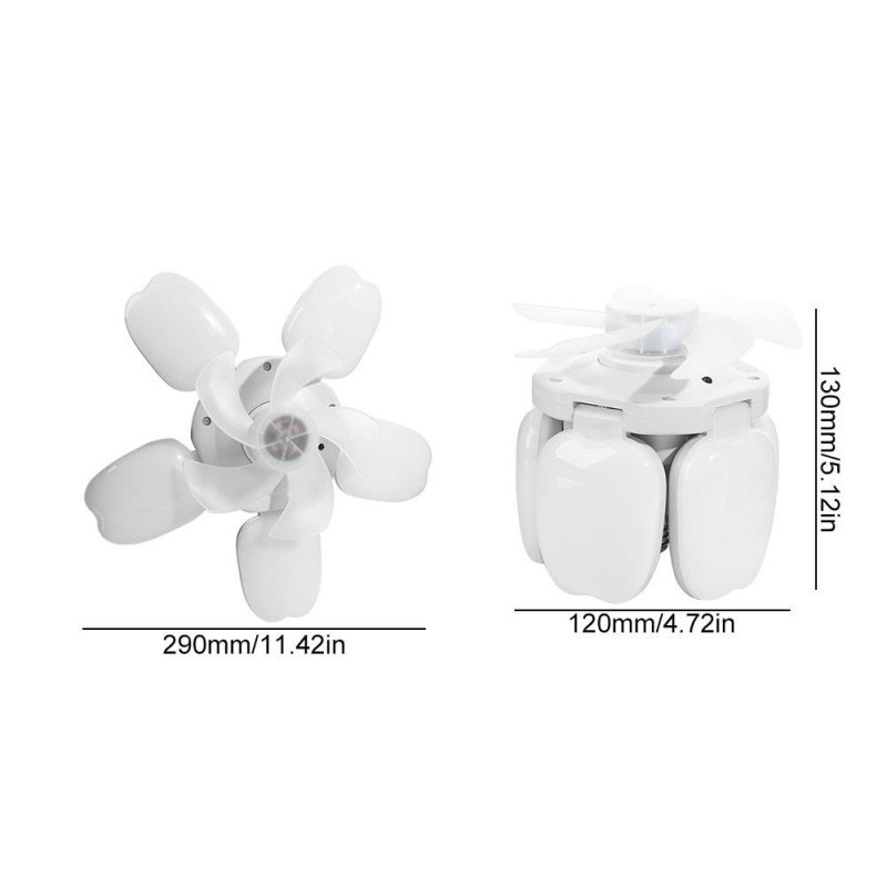 Лампа-вентилятор у патрон E29 50W з пультом управління PO-1234 White