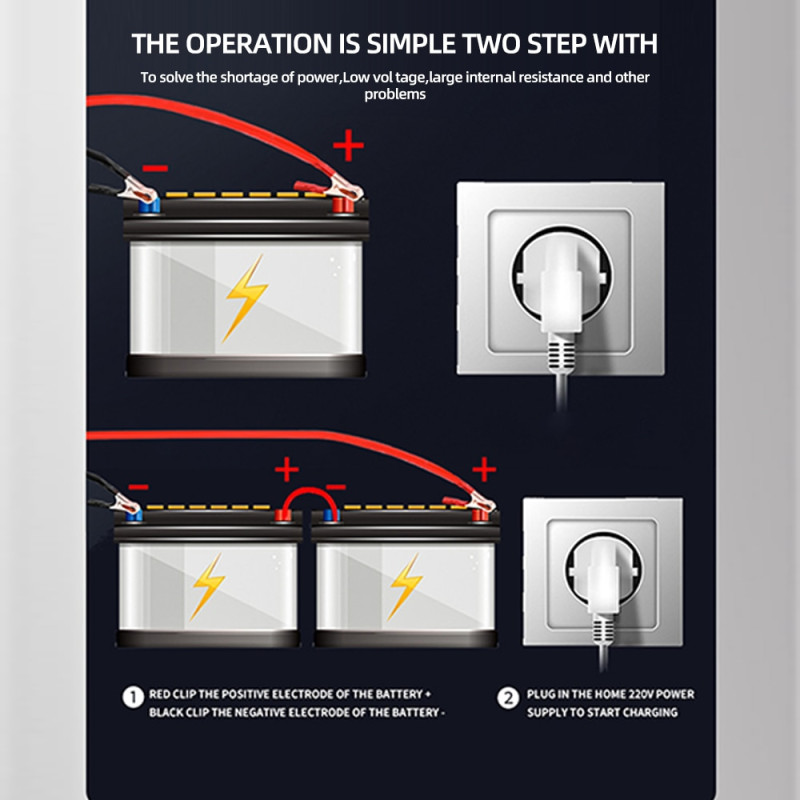 Зарядний пристрій для акумулятора з дисплеєм 12/24V 10A Жовтий (NY1984) Зарядний пристрій для акумулятора з дисплеєм 12/24V 10A Жовтий (NY1984)