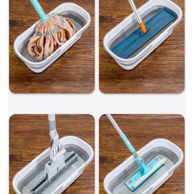 Складане відро для швабр силіконове 15л Grey Складане відро для швабр силіконове 15л Grey