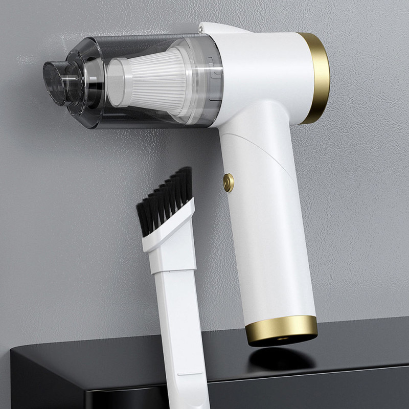 Автомобільний бездротовий пилосос 120Вт з акумулятором 4000мАч складний USB 5V-8.4V Q8 Білий