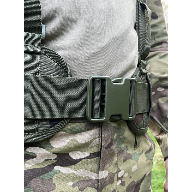 Тактичний розвантажувальний пояс із підтяжками та підсумком Dominator One Size ремінно плечова система розгрузка