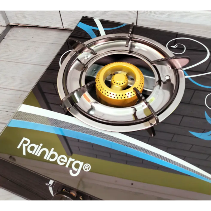 Настільна газова плита на 2 конфорки під балонний газ нержавіюча сталь Rainberg RB-2231 Black Настільна газова плита на 2 конфорки під балонний газ нержавіюча сталь Rainberg RB-2231 Black