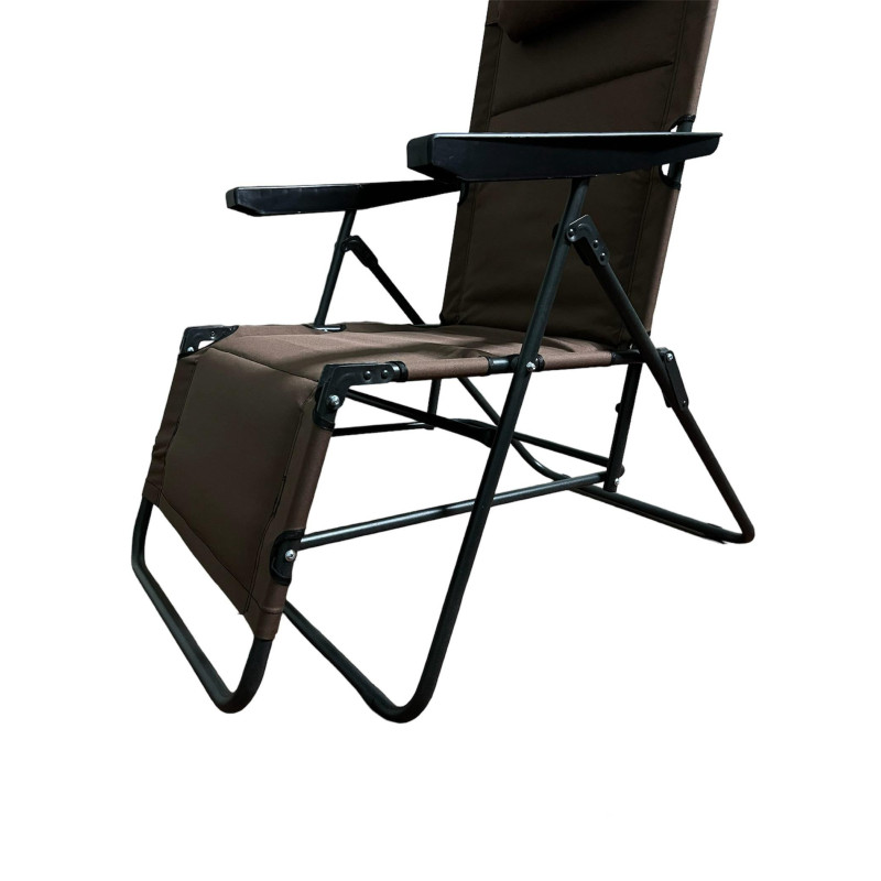 Шезлонг-крісло для кемпінгу та туризму Easy Camping з підлокітниками та регульованою спинкою EC-1489