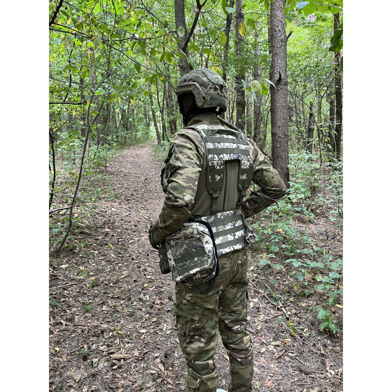 Розвантажувальний пояс з комплектом підсумків тактичний Unloading Belt ремінно-плечова система XXL (Піксель) розгрузка