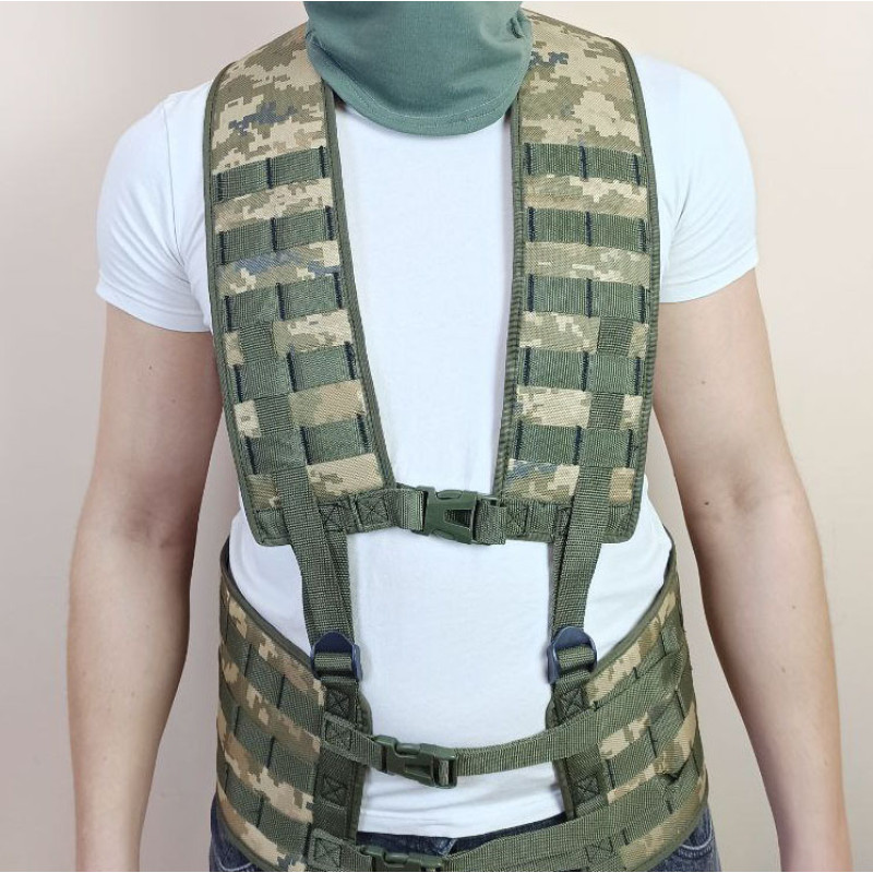 Розвантажувальний жилет РПС система Molle 3D сітка з ущільнювачем (Pixel)