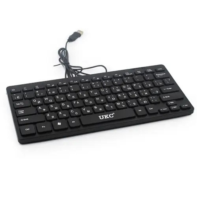 Бездротова клавіатура та оптична миша комплект KeyBoard UKC 901 Mini Чорна з низькопрофільними клавішами
