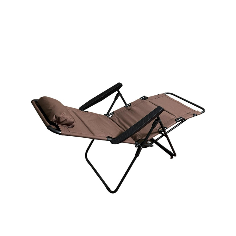 Шезлонг-крісло для кемпінгу та туризму Easy Camping з підлокітниками та регульованою спинкою EC-1489