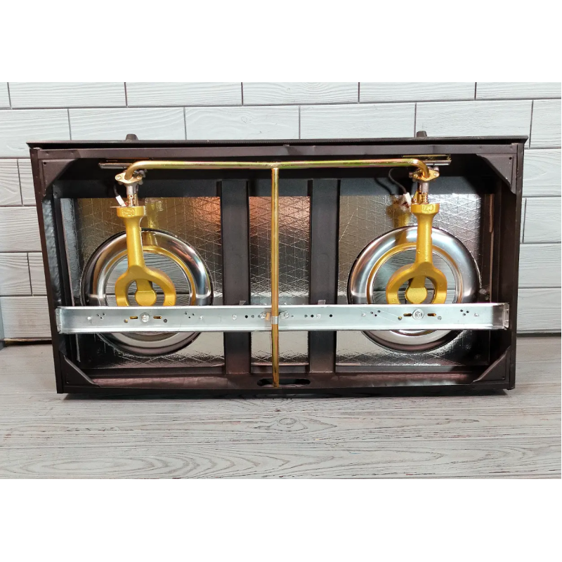 Настільна газова плита на 2 конфорки під балонний газ нержавіюча сталь Rainberg RB-2231 Black Настільна газова плита на 2 конфорки під балонний газ нержавіюча сталь Rainberg RB-2231 Black