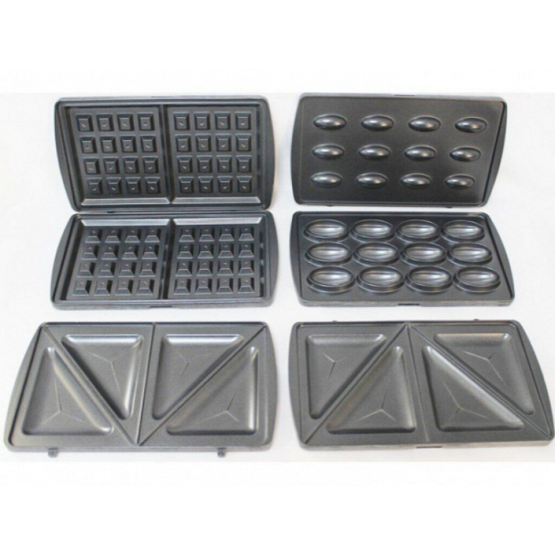 Мультимейкер 4 в 1, гриль, сендвічниця, вафельниця, ліщина Crownberg CB-1076