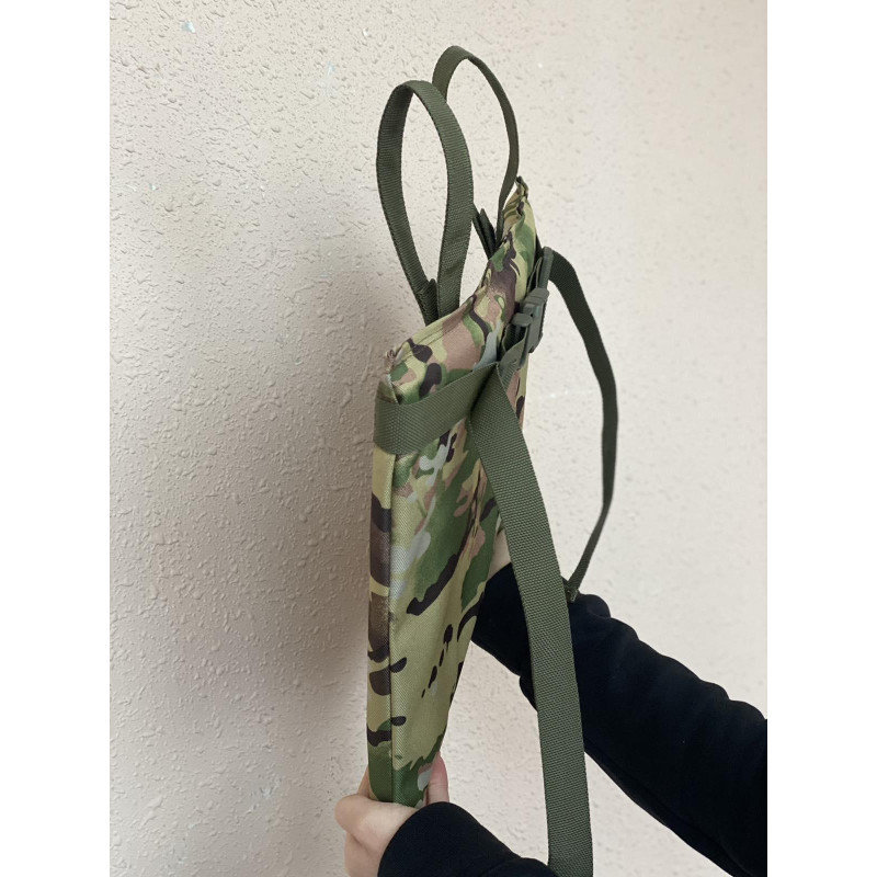 Каремат для сидіння Оксфорд 600D з наповнювачем ізолон та кріпленням MOLLE на пояс 32x42x2,5см Мультикам