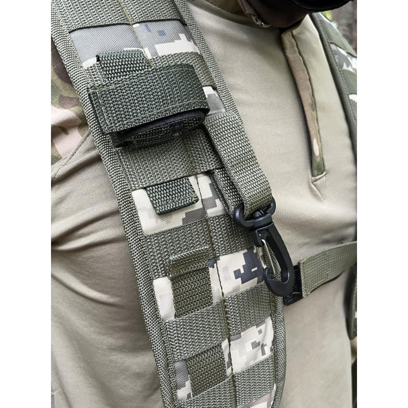 Розвантажувальний пояс з комплектом підсумків тактичний Unloading Belt ремінно-плечова система XXL (Піксель) розгрузка