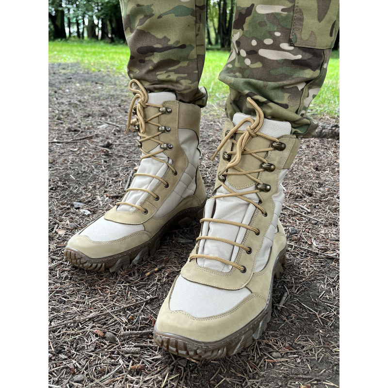 Берці тактичні чоловічі Light Boots 40 (26,5см) Весна/Літо нубук та оксфорд черевики легкі (Койот)