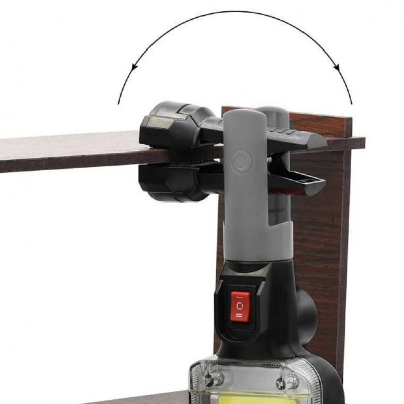 Кемпінговий ліхтар 700Lm з гаком та магнітним тримачем із зарядкою micro USB чорний 7628 ZJ-8859-COB