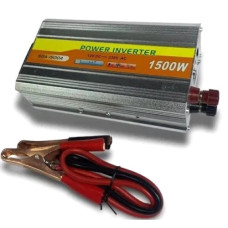 Преобразовувач інвертор DC 12V в AC 220V із USB, запобіжником та захистом від перевантажень модифікована синусоїда MAGOR SAAF-1500A Santer FAA-1500W Сірий