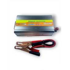 Преобразовувач Інвертор DC 12V в AC 220V із USB, запобіжником та захистом від перевантажень модифицированная синусоида MAGOR SAAF-1000A Santer FAA-1000W Сірий